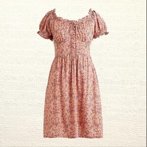 J. Crew Puff Sleeve Mini Peasant Dress in Ditsy Floral Print